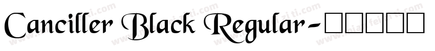 Canciller Black Regular字体转换